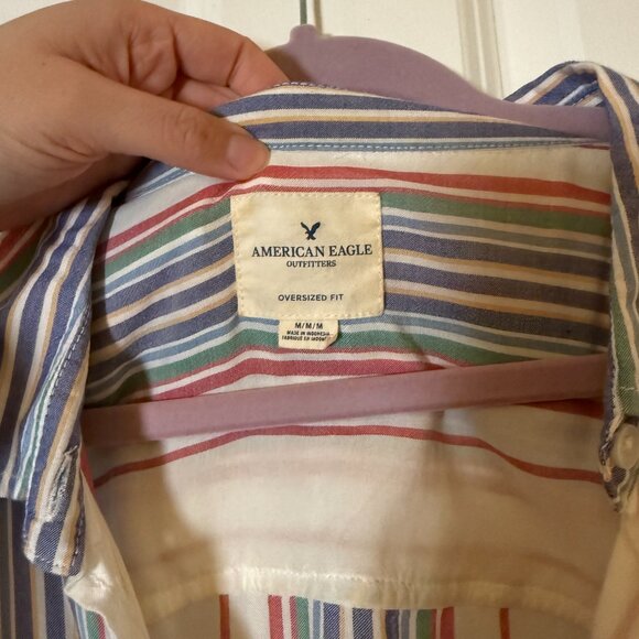 Striped Button-Up Blouse - Picture 3 of 5